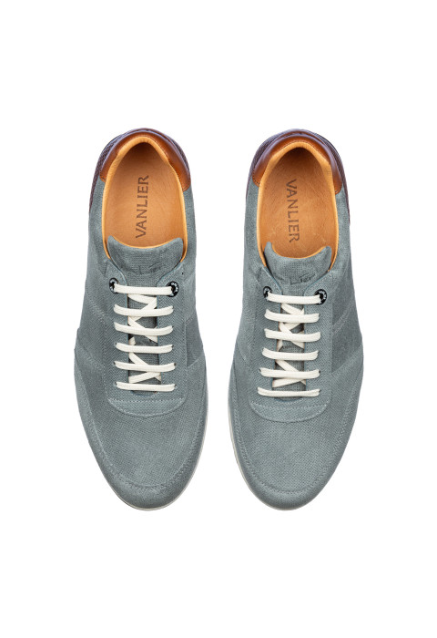 Grijsblauw suède Anzano sneaker