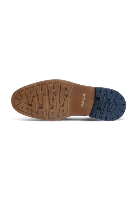 Licht cognac gladleren Dino halfhoge veterschoen