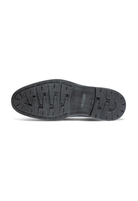 Grijs gladleren Dino halfhoge veterschoen