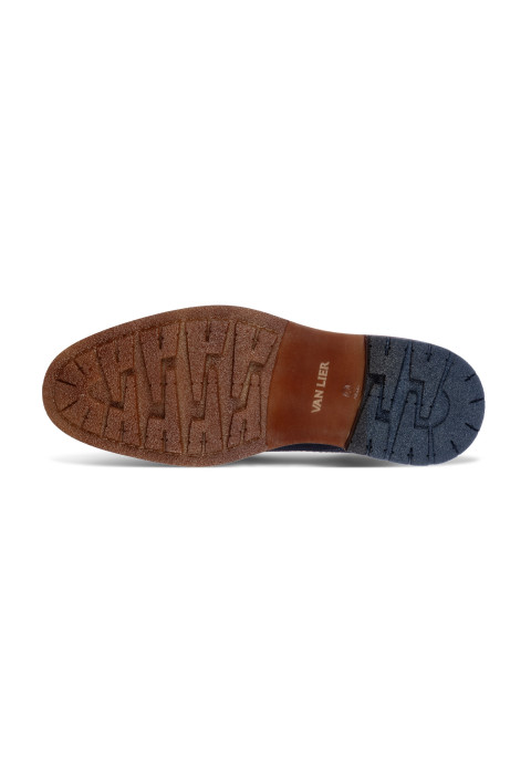 Navy suède Dino halfhoge veterschoen
