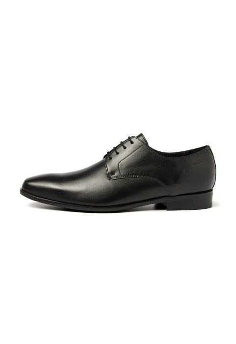 Zwart gladleren Santorini veterschoen