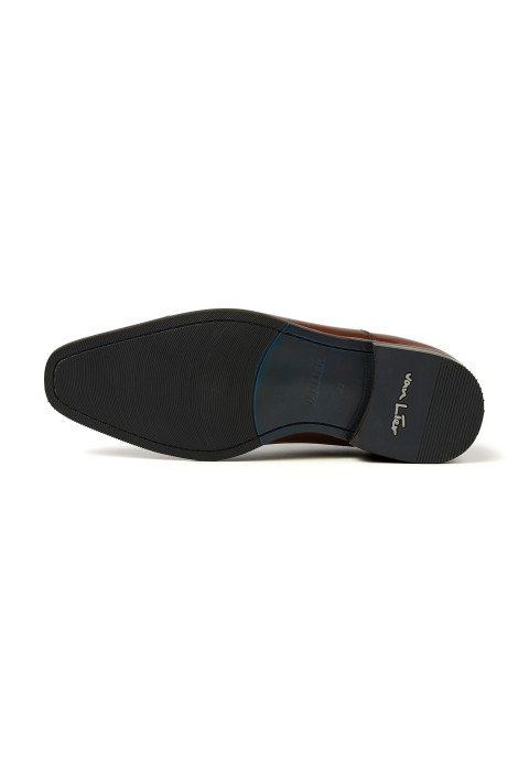 Cognac gladleren Santorini veterschoen